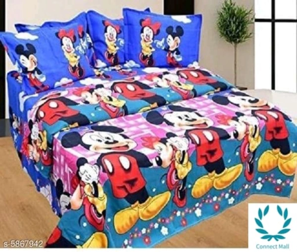 Bedsheet Queen Size - Queen (Length Size: 90 in Width Size: 90 in Pillow Length Size: 27 in Pillow Width Size: 17 in), Poly Cotton